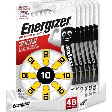 Pack de 48 pilas de audífono de zinc aire tamaño 10 (1/5)