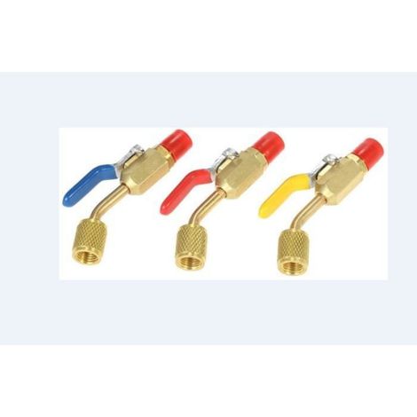 3 Vannes d'arrêt pour climatisation et réfrigération, en cuivre, filetage 1/4" SAE, compatible R410A et R134A (1/4)