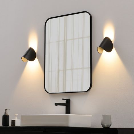 Applique noire aluminium orientable IP54 - Notte