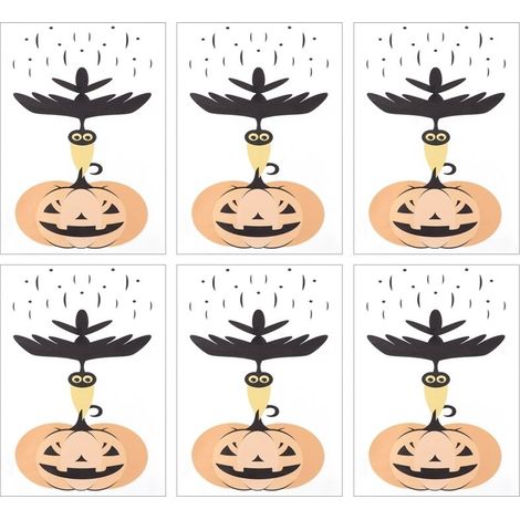 Jeffergarden Autocollants auto-adhésifs pour toilettes d'halloween, 30x20cm, 6 pièces, pour la maison, salon, chambre à coucher, décor (1/5)