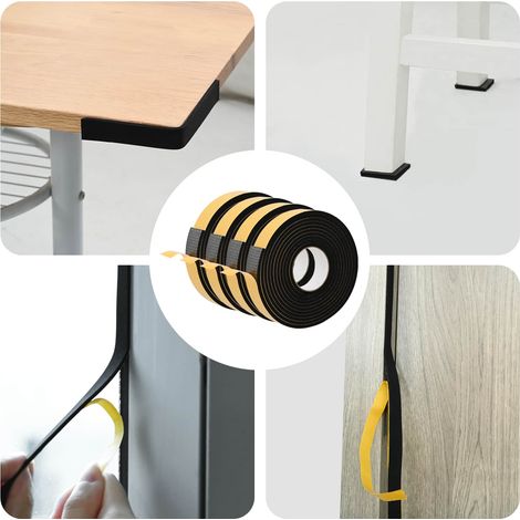 vidaXL Cinta de espuma autoadhesiva 4 uds. Negro 30mm x 5m Espuma CR (1/5)
