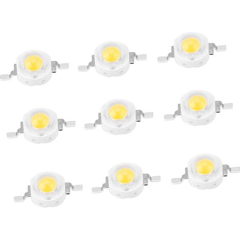 Lot de 20 LED SMD 1W haute luminosité, puces diodes blanches chaudes pour lampes DIY, éclairage projet, ampoules de rechange (1/5)