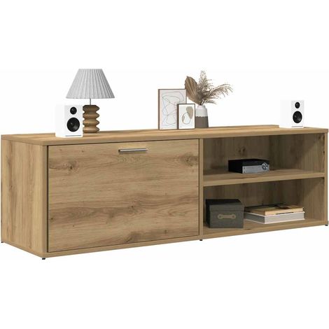 Mueble de TV madera de ingeniería roble artesanal 120x34x37 cm vidaXL (1/5)
