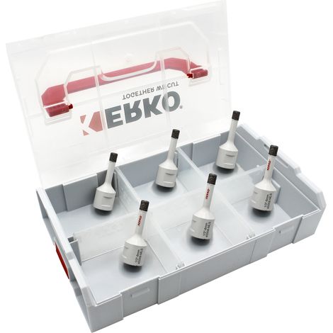 Coffret trépan diamant - ERKO - contient 3 x 6 mm et 3 x 8 mm - 84560A1