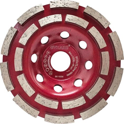 Diamond Grinding Wheel 125mm×22.23mm Double Row for Concrete, Stone, Natural Stone, Tile Glue, Granite and Masonry (1/5)