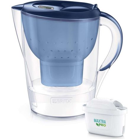 Brita Wasserfilterkanne - Filterkanne Marella XL Memo, Volumen 3,5 l, 2x Maxtra Pro Filter, blau 1052786