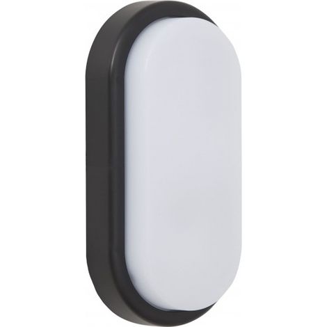 Applique surf ecovision oval ip65 1x18w led 1200lm 6400k 120°l.10xan.5xh.20cm plicarbonate (pc) black