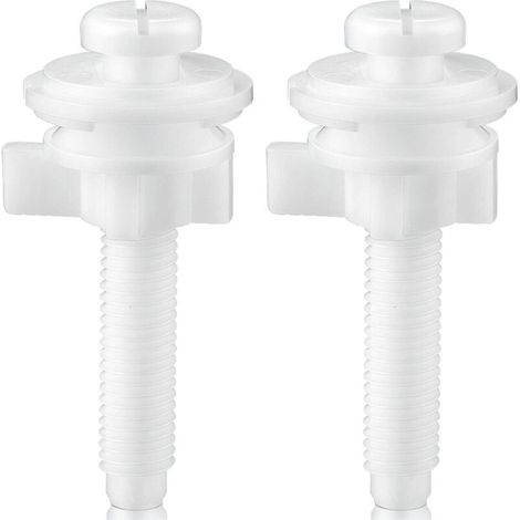 Lntyq Vis de couvercle de toilette, vis de siège de toilette,Boulons de couvercle de siège de toilette avec rondelles 2 pièces - Accessoires de siège de toilette, attaches, jeu de boulons de