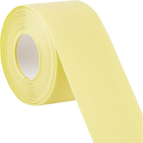 Lot de 3 rubans d’étanchéité autocollants en PVC beige 22 mm × 3,2 m bande de finition imperméable anti moisissure pour cuisine et salle de bain (1/5)
