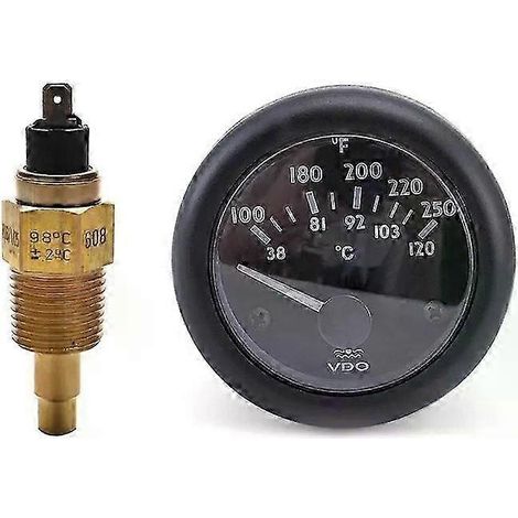 1 Stück VDO 1/2 NPT 21 mm Gewinde Motoröltemperatursensor & 1 Stück VDO elektromagnetisches Wassertemperaturmessgerät-JXLGV (1/5)