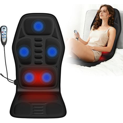 Coussin de massage électrique multifunctionnel avec 5 zones de vibration et chauffage, 150×40×3 cm, en polyester (1/5)