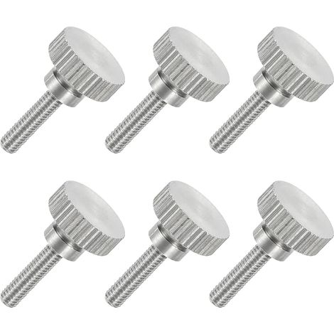 6 PCS Vis A Papillon A Tete Plate Moletée M3 x 12mm, Boulons A Papillon Filetés En Acier Inoxydable 304 Pour Eclairage Electroménager Equipement Electronique (1/5)