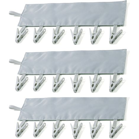 Cintre portable à pinces, étendoir à linge de voyage, cintres de voyage, séchoir à serviettes, cintre à vêtements, séchoir à chaussettes et maillots de bain pliable et portable, gris
