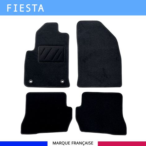 Tapis de sol voiture - Sur mesure pour  Ford FIESTA (11/2005-06/2008) - Moquette Antidérapante - Clips et Scratch - 4 pièces