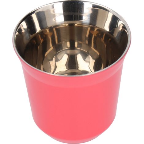 Mug à Double Paroi en Acier Inoxydable 304 - Pour Café, Thé et Boissons (80ml) - Isolation Thermique - Rose Rouge - Accessoire de Voyage et Camping (1/5)