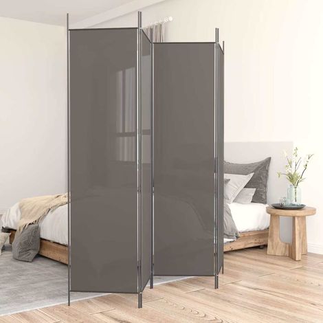 Cloison de séparation 4 panneaux-Paravent-Séparateur de pièce Anthracite 200x200 cm Tissu (1/5)