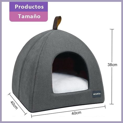1 Nichoir pour Chat Design Pliable 2 en 1 Coussin Amovible Gris Maison Intérieure (1/5)