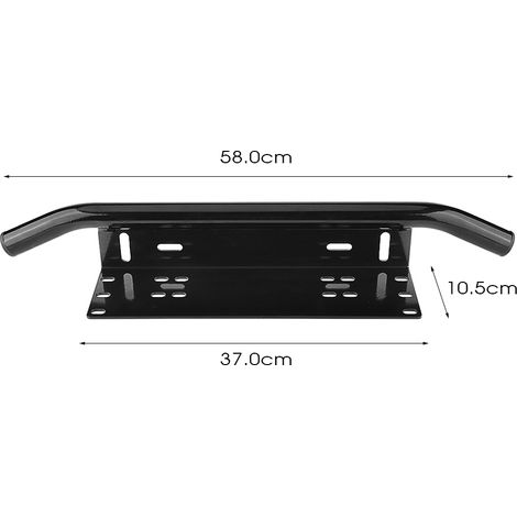 Support de plaque d'immatriculation en alliage d'aluminium, fixation pour pare-buffle et feu de position LED (1/5)