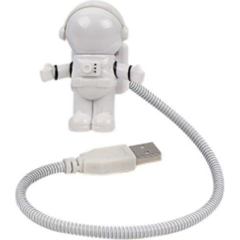 LED USB Veilleuse Astronaute Forme Portable ÉClairage RéGlable Pliable pour Ordinateur PC Portable Nouveauté Astronaute Lampe (1/4)