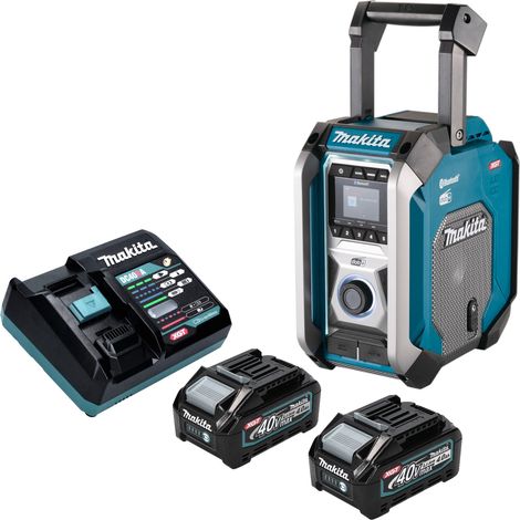 Makita MR 007 GM201 Radio da cantiere a batteria 12 - 40 V max. Bluetooth DAB+ USB + 2x batteria ricaricabile 4,0 Ah + caricatore (1/5)