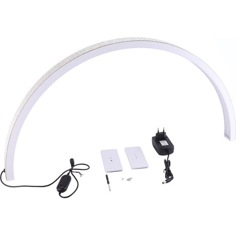 Lampe de beauté de bureau demi-lune blanche 35 W, grand format, à éclairage diamant, 3000 K-6000 K, pour salon de beauté, manucure, extension de cils, maquillage permanent, protection des yeux, LED si (1/5)