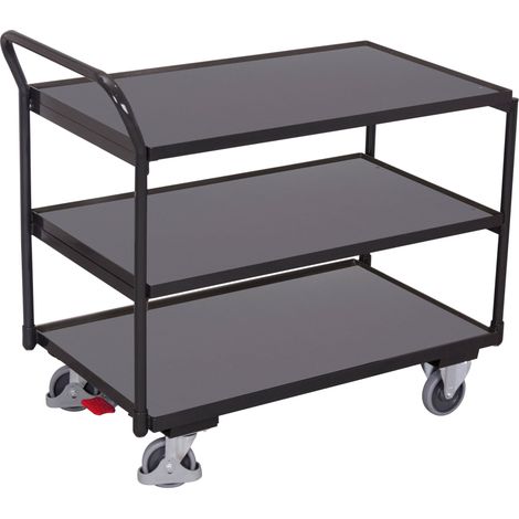VARIOfit Tischwagen mit 3 Ladeflächen RAL 7016