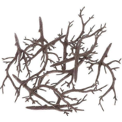 10 bois de cerf sur une table rustique en bois, décoration artistique pour Noël (1/5)