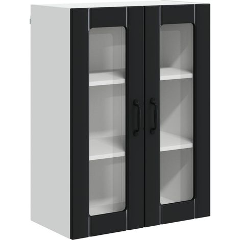 Maison Exclusive - Cabinet en verre mural LUCCA Noir 60 x 31 x 80 cm