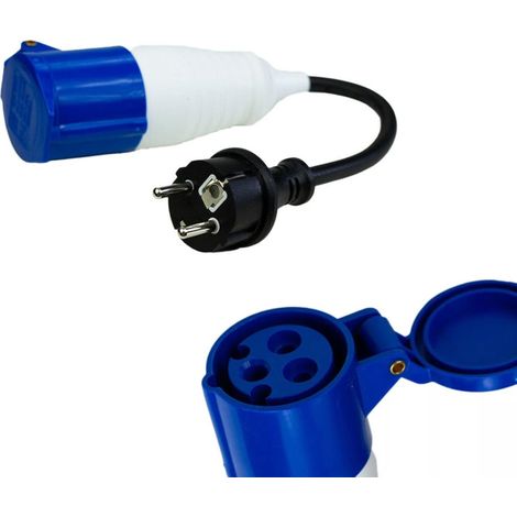 Adapter mit Euro‑Buchse für Wohnwagen‑Kupplung (Stromversorgung)