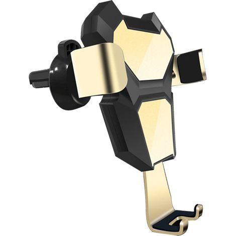 1 support de téléphone pour voiture, en alliage d'aluminium, avec port de charge intégré, coussinet en silicone antidérapant, compatible tous smartphones (1/5)