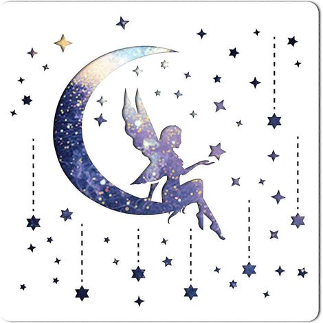 pochoir grand format Montgolfière 30 x 30 cm, pochoir papillon réutilisable pour décoration sur bois, mur et scrapbooking (1/5)