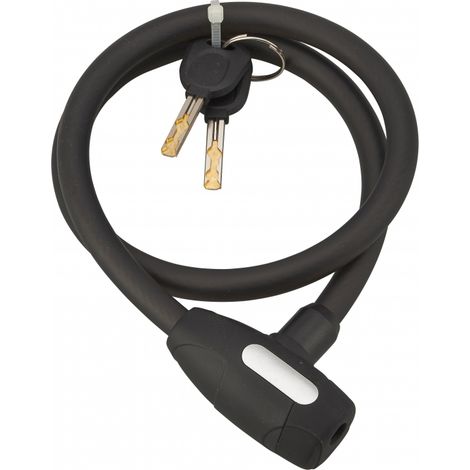 THIRARD - Antivol à clé Stunt, câble acier, vélo, 12mmx0.8m, 2 clés, noir - THIRARD (1/2)