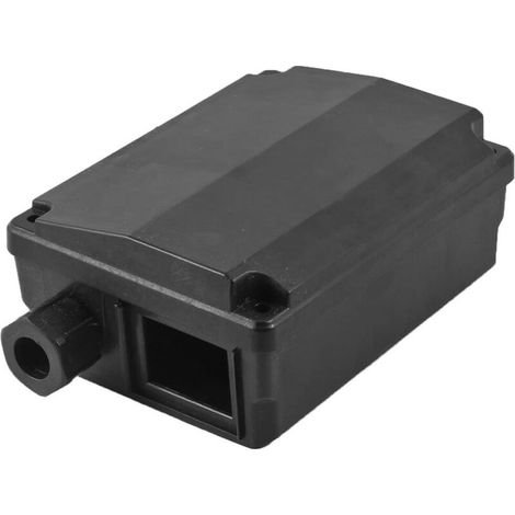 Boîte de jonction moteur rectangulaire en plastique noir 12 cm x 9,3 cm