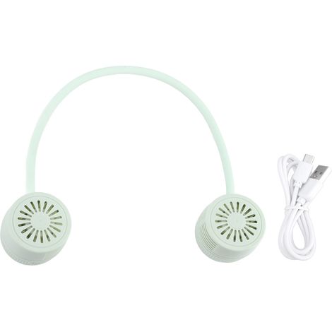 Ventilateur de cou sans pales, rechargeable USB, moteur turbine, portable à porter autour du cou pour sport extérieur et bureau (1/5)
