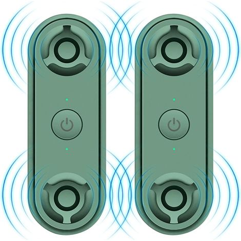 Fréquence Variable Répulsifs Ultrason, Double Technologie Prise Anti Moustique Ultrason, Intérieur Efficace Expulser Répulsif Ultrasons pour Souris, Rongeurs, Anti cafards,(2 pièces, Vert) (1/5)