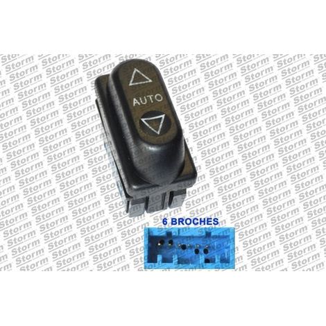 Contacteur lève-vitre avant gauche compatible Peugeot 6552 V1