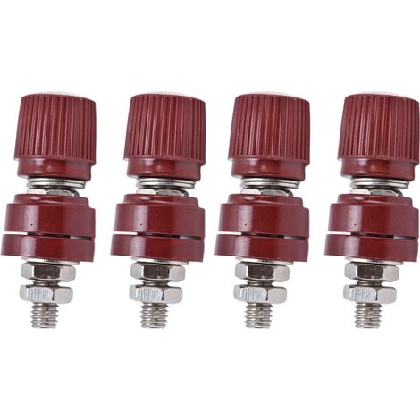 Bloc de bornes 10Pcs pour régulateur de tension, plage 0V-380V, bornes M6 32mm, couleur rouge, adapté aux onduleurs