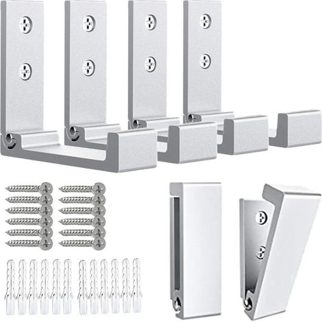 Klappbare Aluminium-Wandhaken – 6er-Set, robust und unauffällig, inklusive Schrauben für Helme, Jacken oder Schlüssel