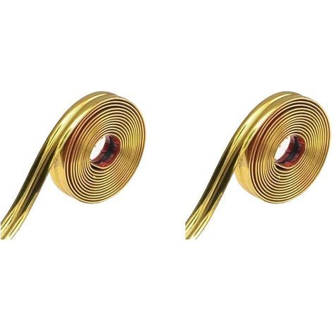 2X Ruban Adhésif en PVC pour Bordure de Meuble 5 M, Bande de Protection D'Angle Autocollante Décorative, Bande de Protection Dorée, Autocollants (1/4)