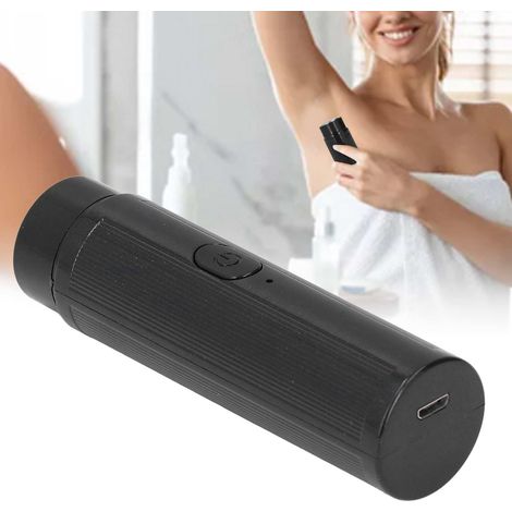 Mini-Haarschneider, tragbar, wiederaufladbar, leise, 3000 U/min, für Herren, schwarzer ABS-Kunststoff + Edelstahl, Gewicht 55 g, 3,7 V 160 mAh USB-Akku (1/5)