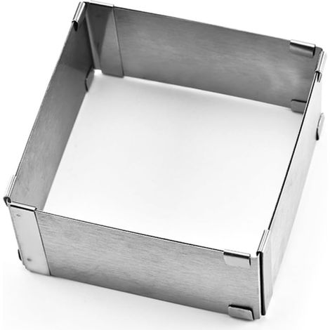 Quadratischer Mousse-Ring sur Edelstahl Versstellbare Kuchenform Ausziehbare Backform for (1/5)