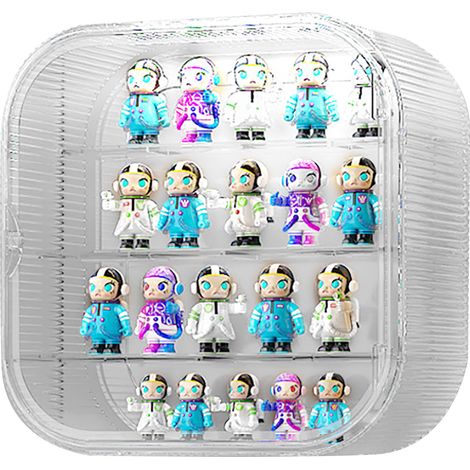 Vitrine Murale Transparente 3 Étages en Acrylique Anti-Poussière pour Figurines et Jouets (1/5)