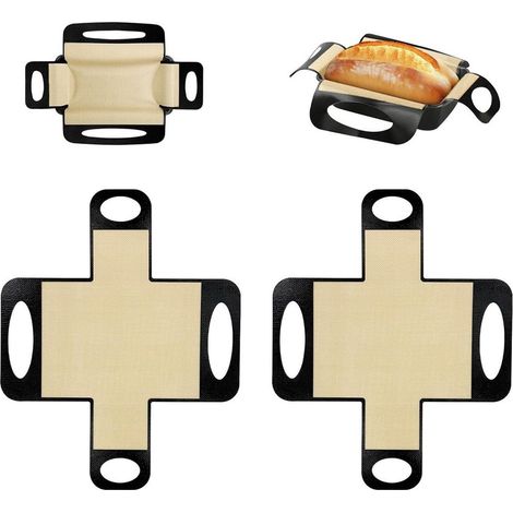 Silikon-Backmatten, 2-teiliges Set, 39 x 49 cm, antihaftbeschichtete Backmatten, Brotbackmatten, hitzebeständig von -40 bis 260 °C. (1/5)