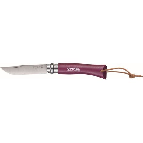Coltello Opinel Tradition Fluo N. 07 Melanzana Lama Inox 8 cm Manico in carpino