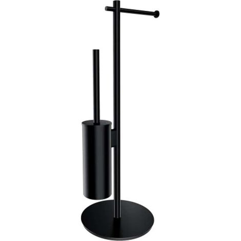 OMNIRES Modern Project - Porte papier-toilette et brosse WC, noir mat MP60810BL (1/2)