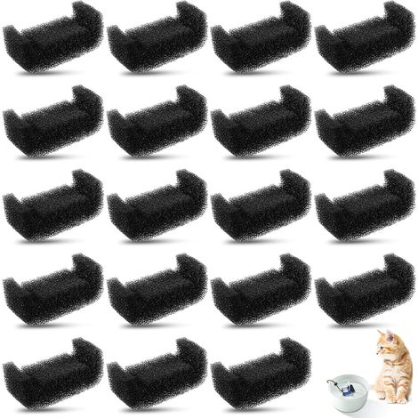 20-teiliger Katzenbrunnenfilter, Schaumstoffschwamm-Haustierbrunnenfilter, Katzenbrunnenfilter für Hunde- und Katzenbrunnen (1/4)