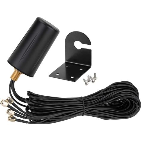 5G 4G LTE Antenna 4 SMA Connectors Outdoor MIMO Omni-Directional Antenna with 3Meter Cable, Waterproof Wall Mount for Cellular Router Mobile Hotspot Gateway Modem IoT Devices