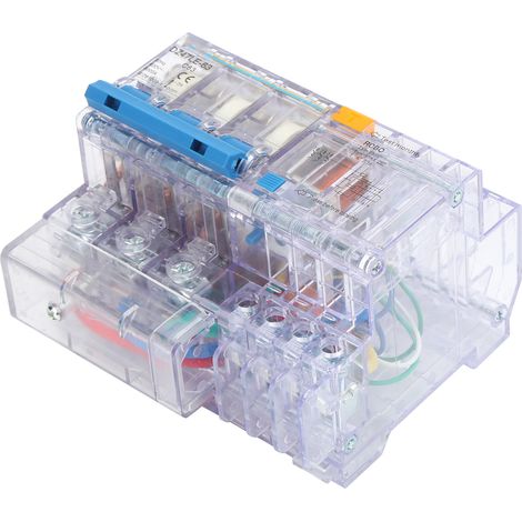 Disjoncteur tripolaire (3P+N) transparent à courant différentiel résiduel pour usage domestique DZ47LE-63 C63 (1/5)