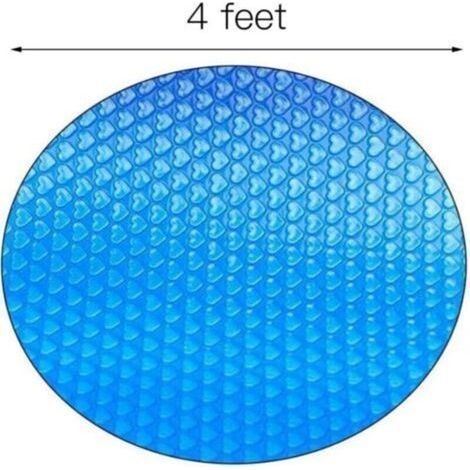 Couverture à bulles - Couverture solaire ronde pour piscine. Protection solaire pour piscine extérieure, chauffage de bassin de jardin. Film d'isolation thermique pour piscine Ø 120 cm. (1/3)