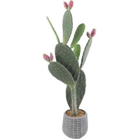 Cactus Artificiel 106 cm En Pot – Grand Faux Cactus Réaliste Pour Décoration Intérieure Et Extérieure